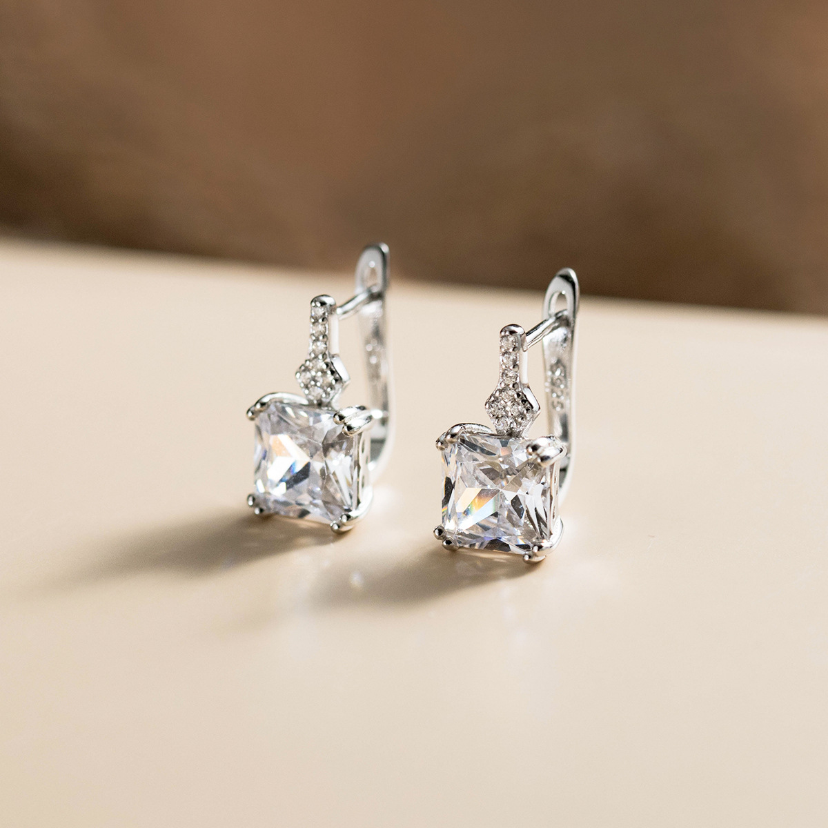 925 Sterling Silver Earrings Set of 5 CZ Dangle Studs for Women Valentines or Birthday Gift